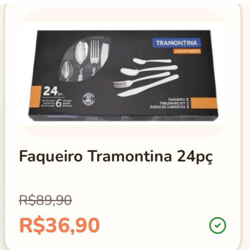 Faqueiro — oferta